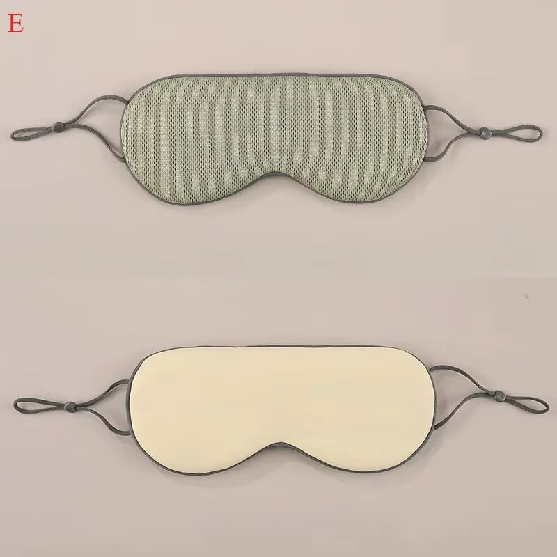 Korean Style Ice Silk Eye Mask Adjustable Warm & Cool Dual Use Breathable Light Blocking Sleep Mask for Travel And Comfortable S