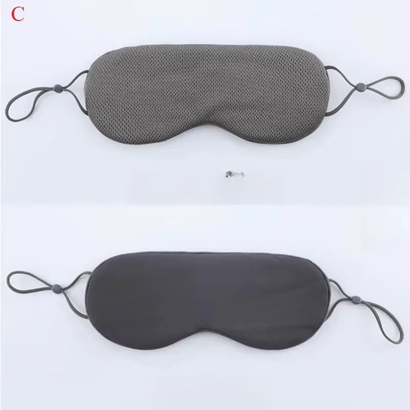 Korean Style Ice Silk Eye Mask Adjustable Warm & Cool Dual Use Breathable Light Blocking Sleep Mask for Travel And Comfortable S