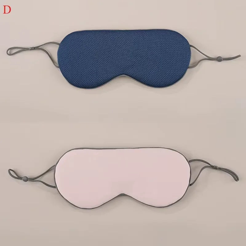 Korean Style Ice Silk Eye Mask Adjustable Warm & Cool Dual Use Breathable Light Blocking Sleep Mask for Travel And Comfortable S